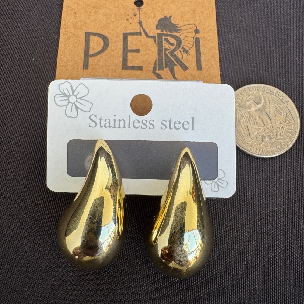PERI’S Stainless Steel Gold Earrings